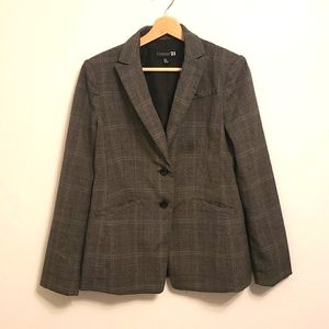 F 21 Plaid Gray Blazer